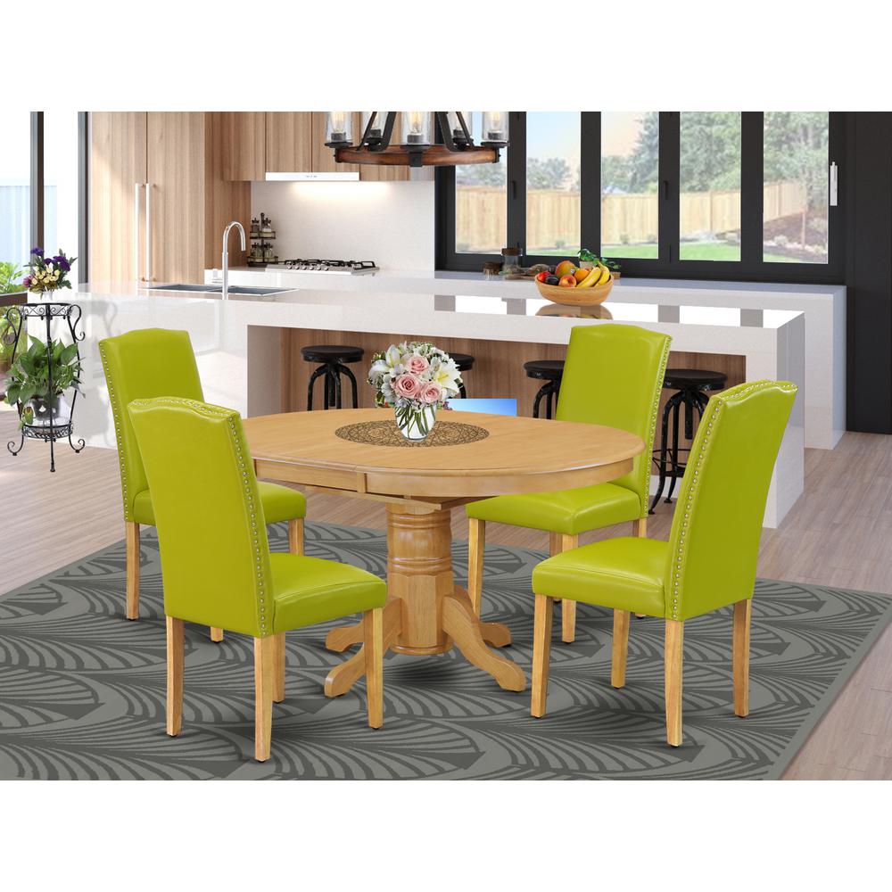 Dining Room Set Oak, AVEN5-OAK-51. Picture 2