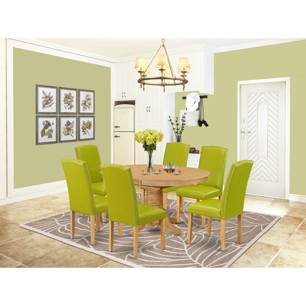 Dining Room Set Oak, AVEN7-OAK-51. Picture 2