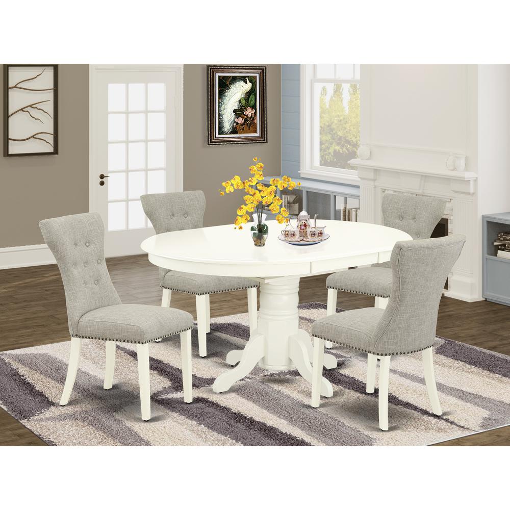 Dining Room Set Linen White, AVGA5-LWH-35. Picture 2