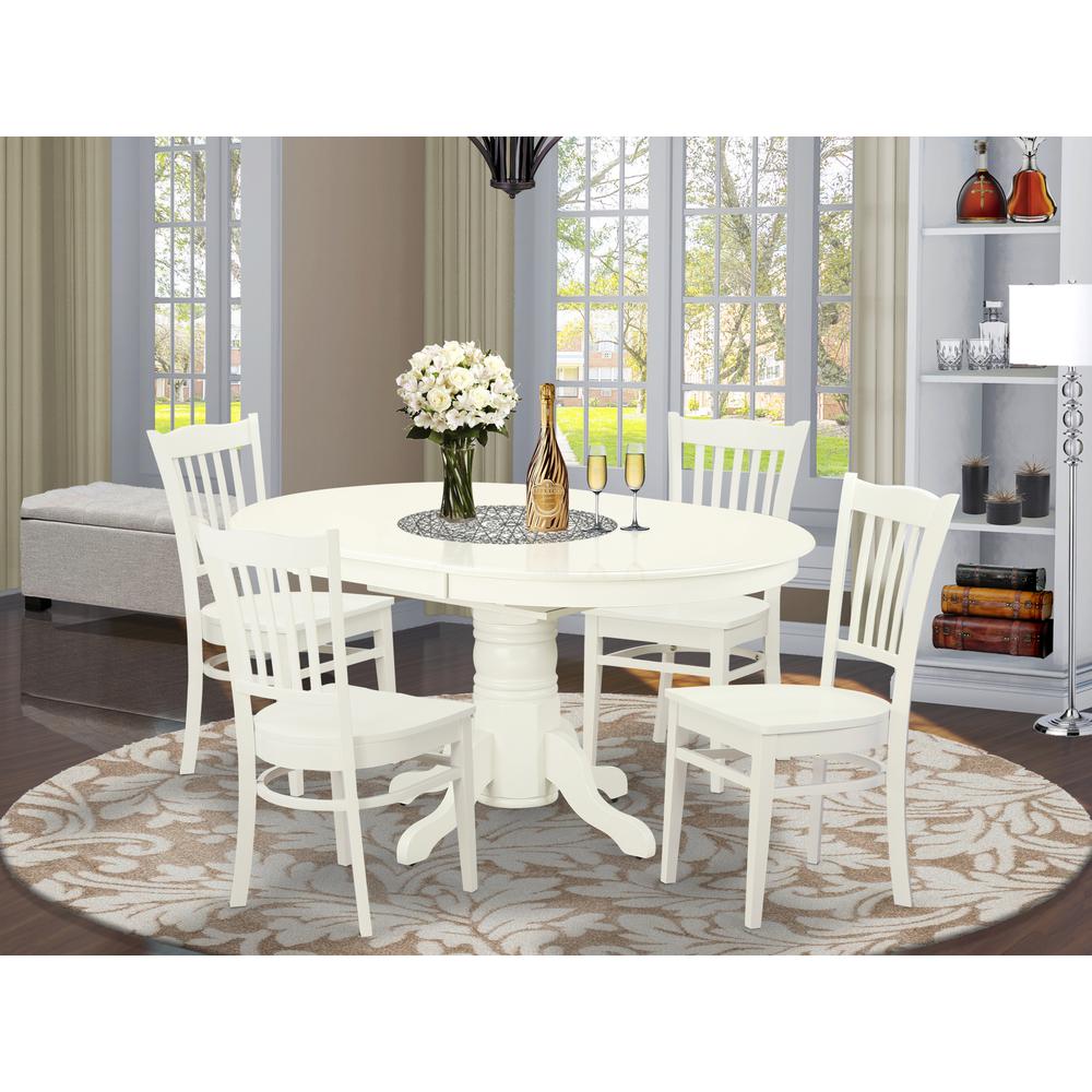 Dining Room Set Linen White, AVGR5-LWH-W. Picture 2