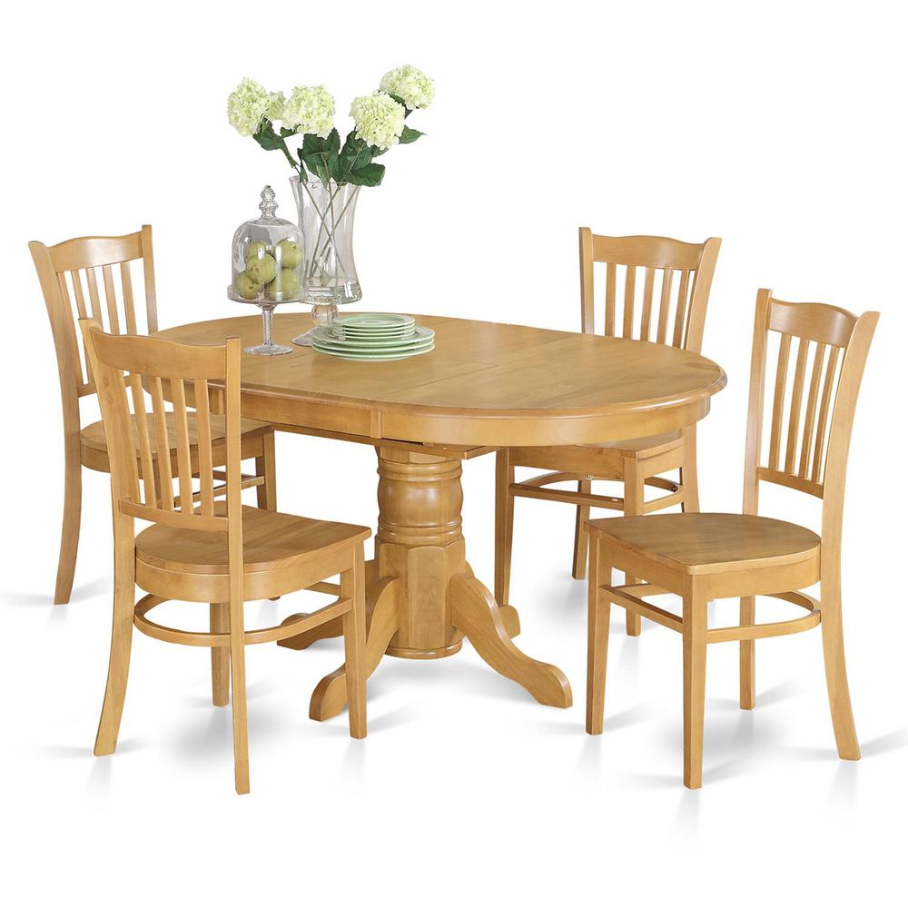 5  Pc  Dining  room  set  for  4-  Table  with  Leaf  and  4  Dining  Chairs.. Picture 1