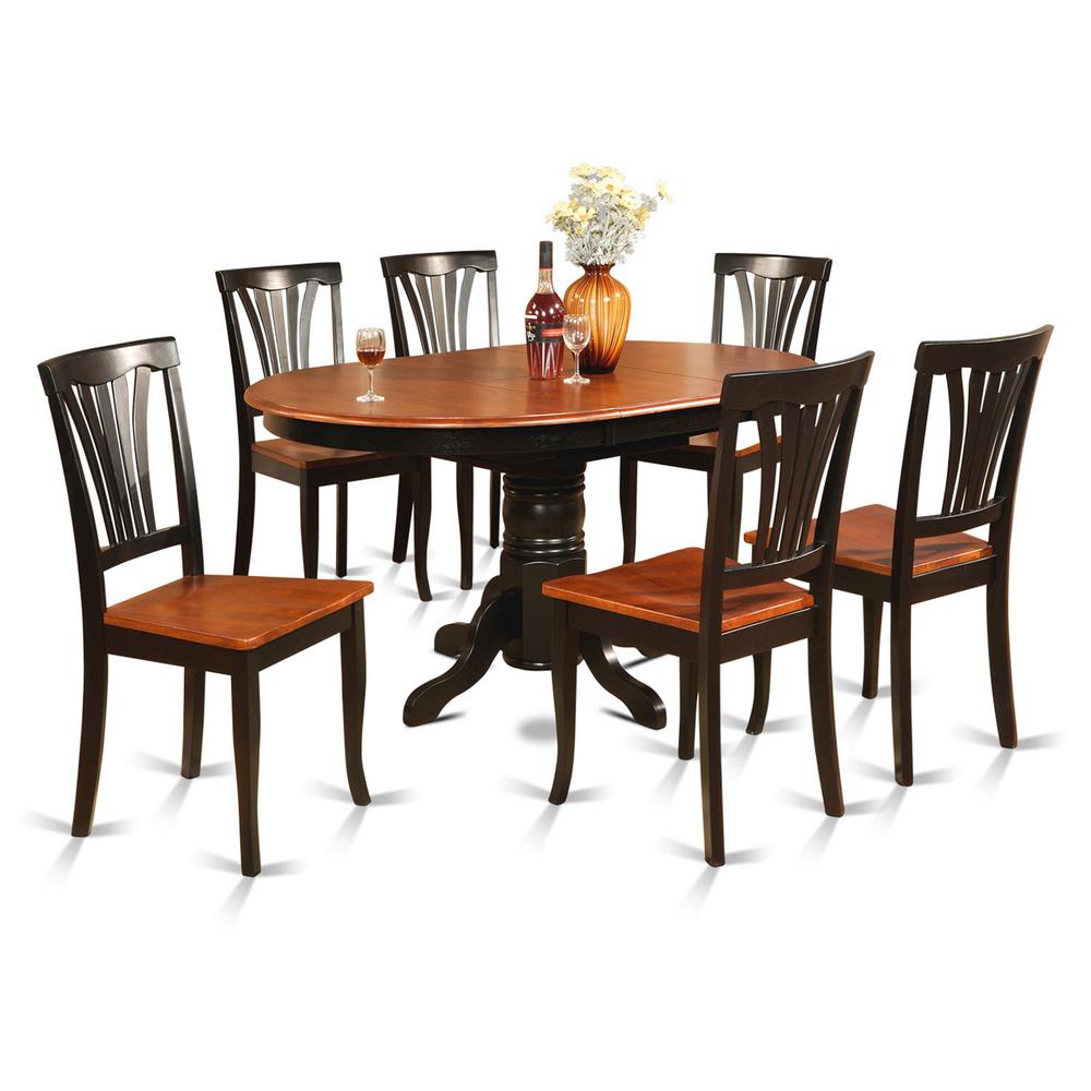 7  Pc  Dining  room  set-Oval  Table  with  Leaf  and  6  Dining  Chairs.. Picture 1