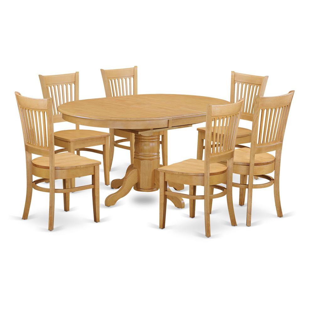 7  PC  Dining  room  set  for  6-Table  with  Leaf  and  6  Dining  Chairs.. Picture 1
