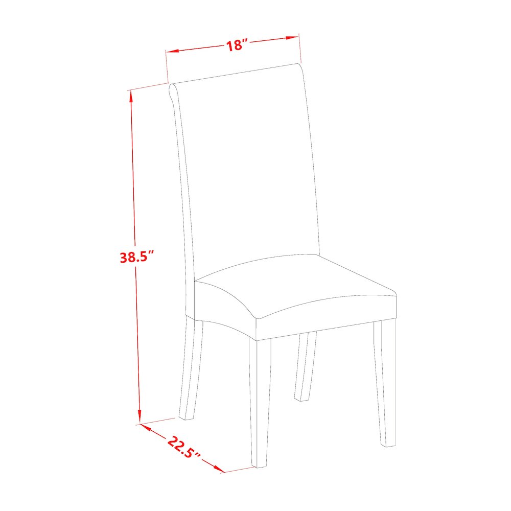 Dining Table- Dining Chairs, NOBA5-LWH-01. Picture 3
