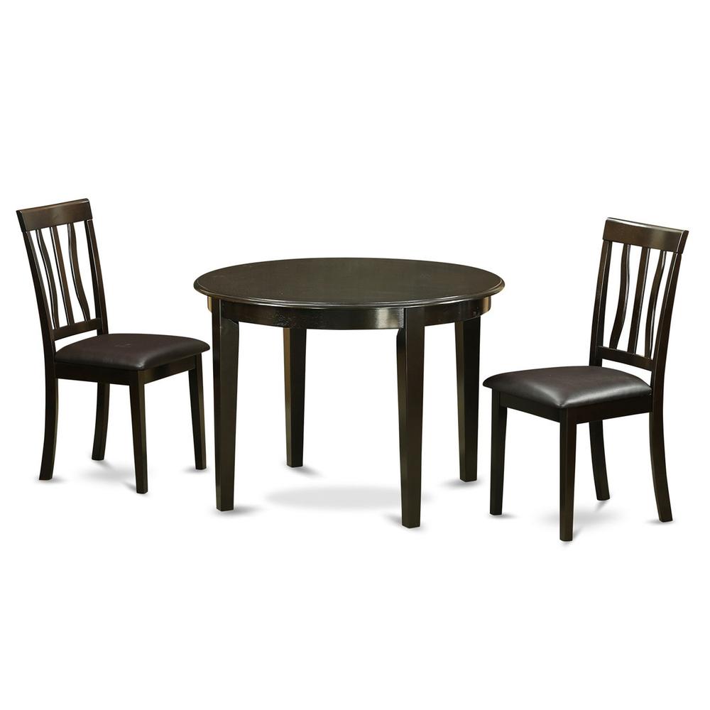 3  PC  Kitchen  Table  set-Small  round  Table  and  2  Kitchen  Chairs. Picture 1