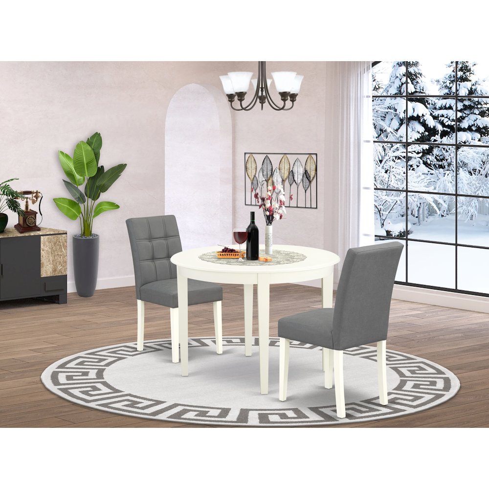 3 Piece Dinner Table Set contain A Wooden Table. Picture 2