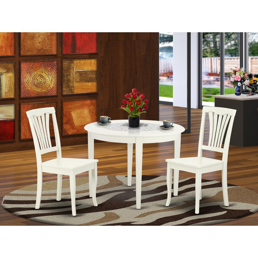 Dining Room Set Linen White, BOAV3-LWH-W. Picture 2