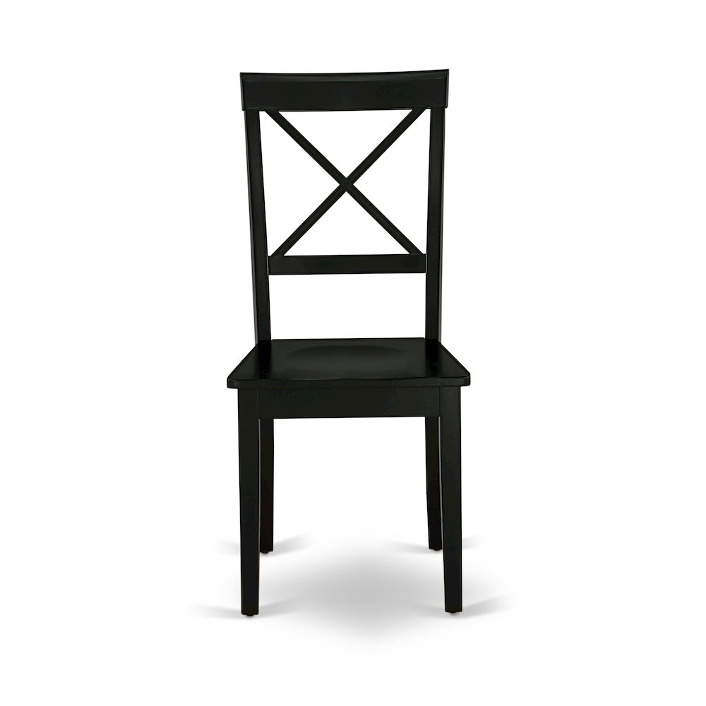 5-Piece Modern Dining Set, Black & Cherry. Picture 9