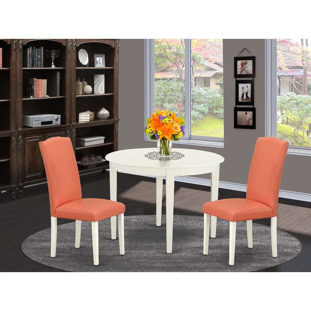 Dining Room Set Linen White, BOEN3-LWH-78. Picture 2