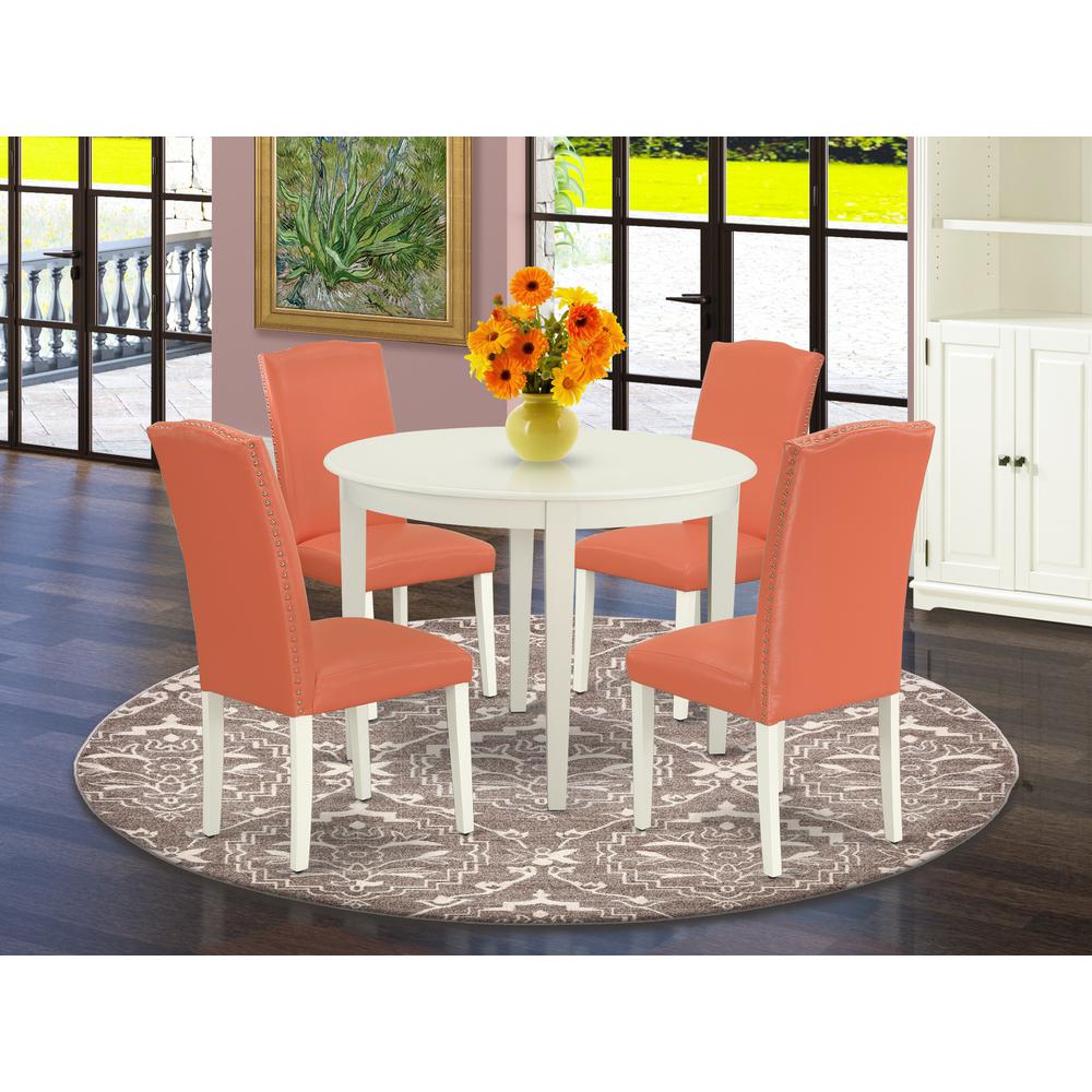 Dining Room Set Linen White, BOEN5-LWH-78. Picture 2
