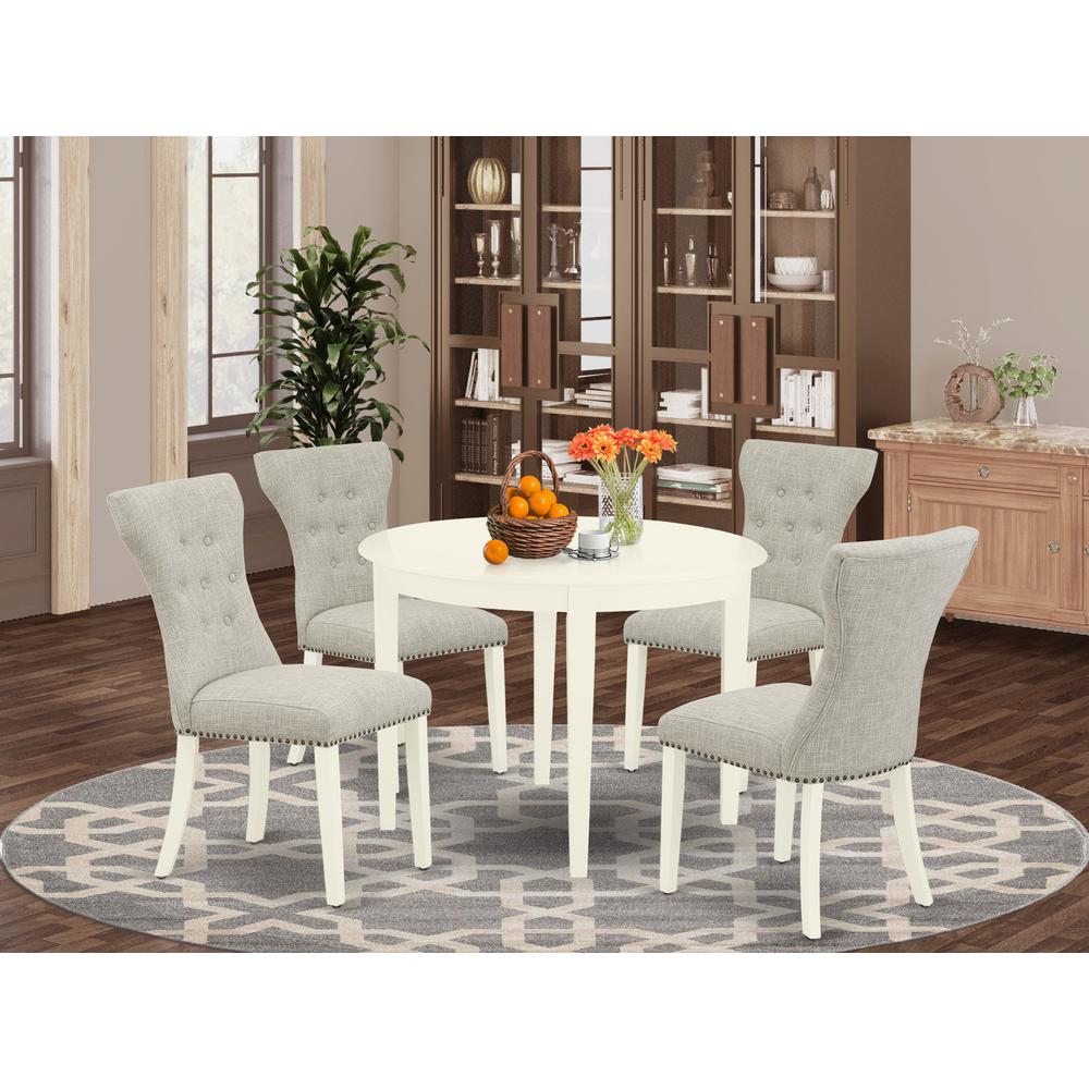 Dining Room Set Linen White, BOGA5-WHI-35. Picture 2