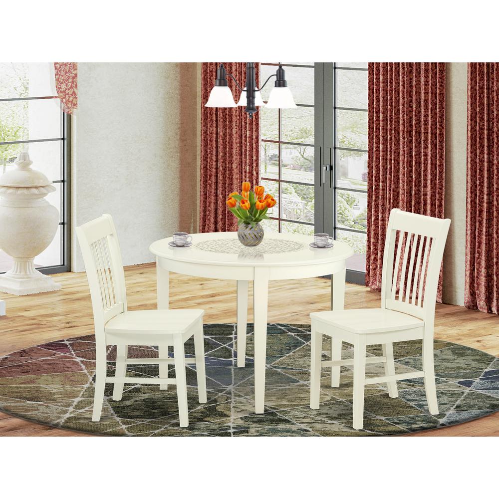 Dining Room Set Linen White, BONO3-LWH-W. Picture 2
