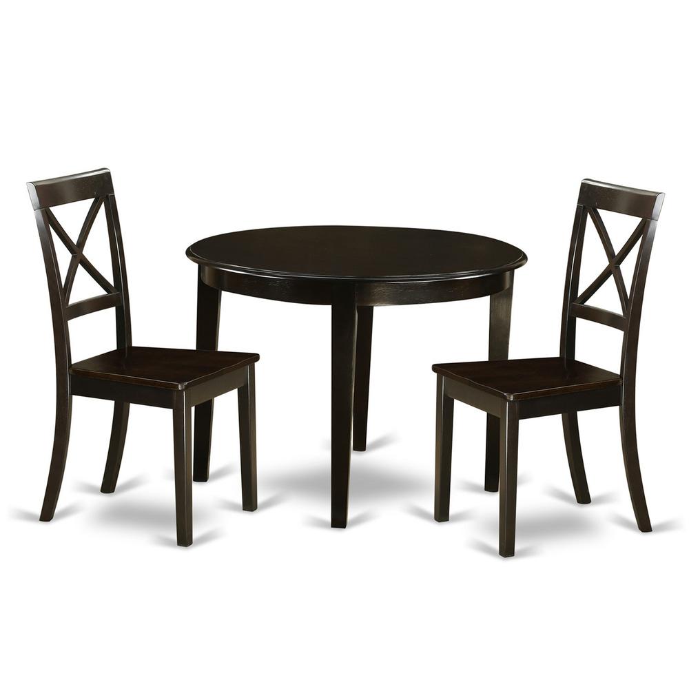 3  Pc  small  Kitchen  Table  and  Chairs  set-round  Table  and  2  dinette  Chairs. Picture 1