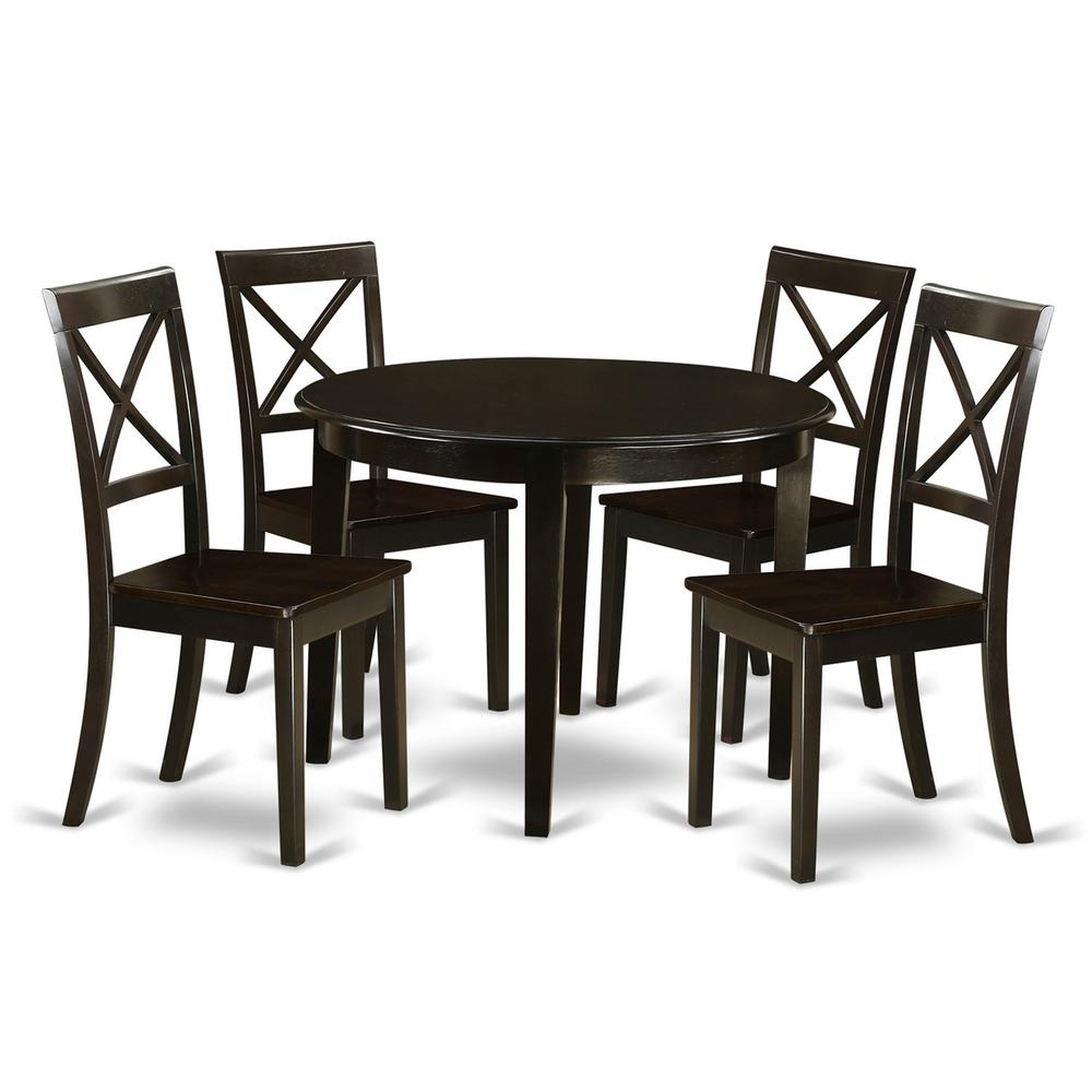 5  Pc  small  Kitchen  Table  set-round  Table  and  4  Kitchen  Chairs. Picture 1