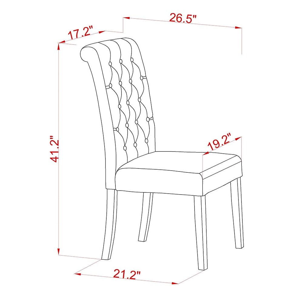 Dining Room Set Mahogany, MZBR3-MAH-04. Picture 3