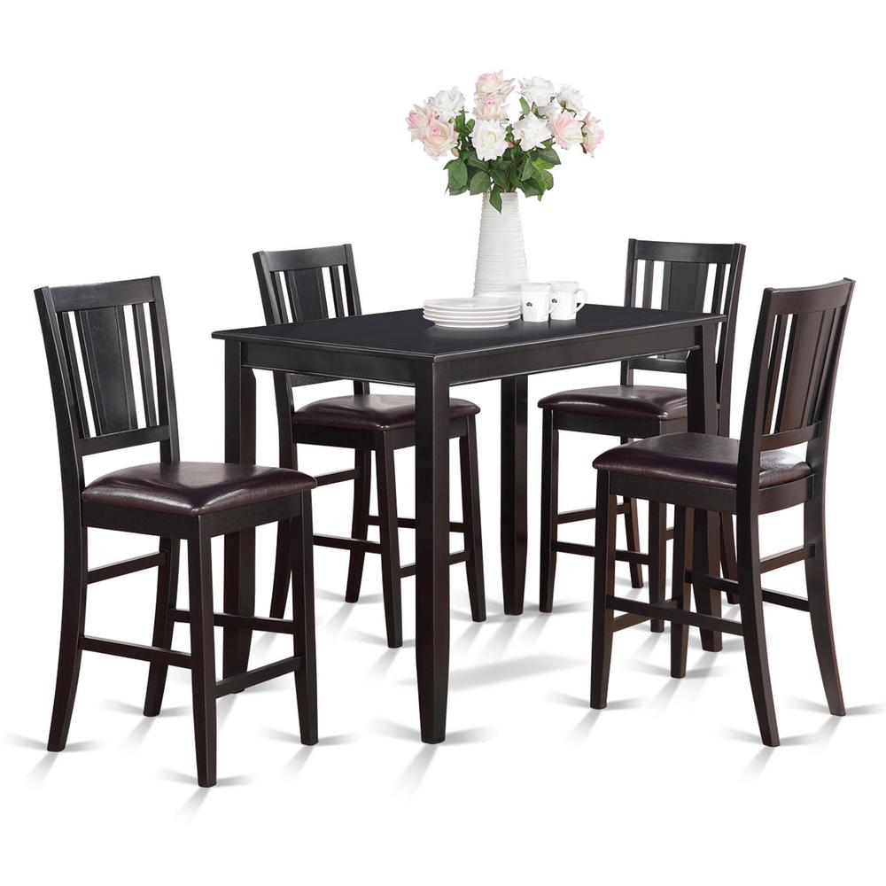 5 Pc Counter height Table set-counter height Table and 4 Kitchen counter Chairs. Picture 1