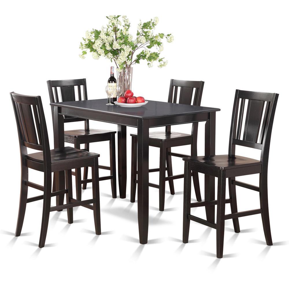 5  Pc  Counter  height  Table  set-high  Table  and  4  Stools. Picture 1