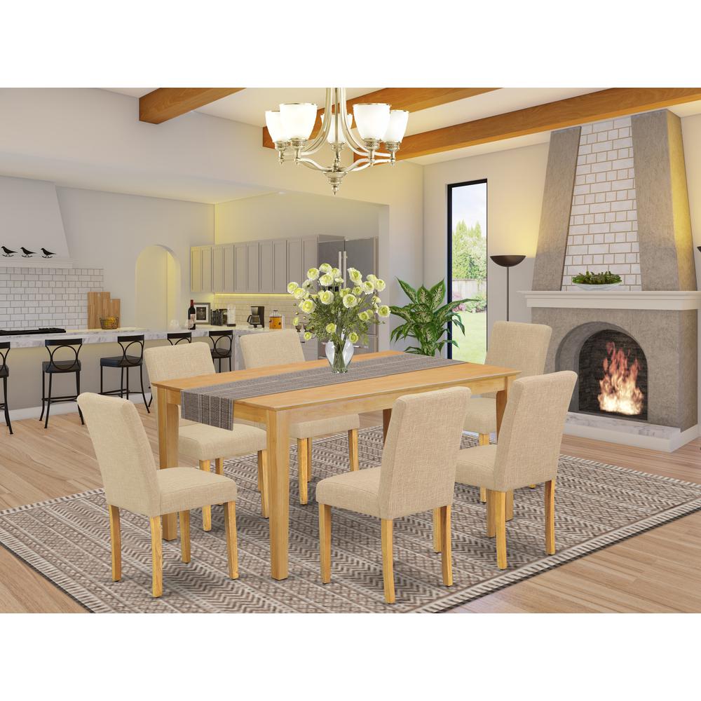 Dining Room Set Oak, CAAB7-OAK-04. Picture 2