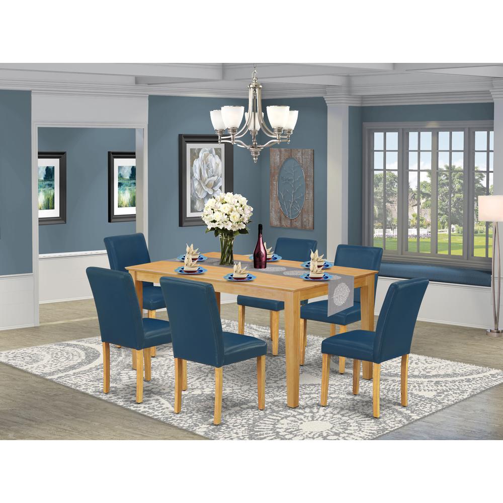 Dining Room Set Oak, CAAB7-OAK-55. Picture 2