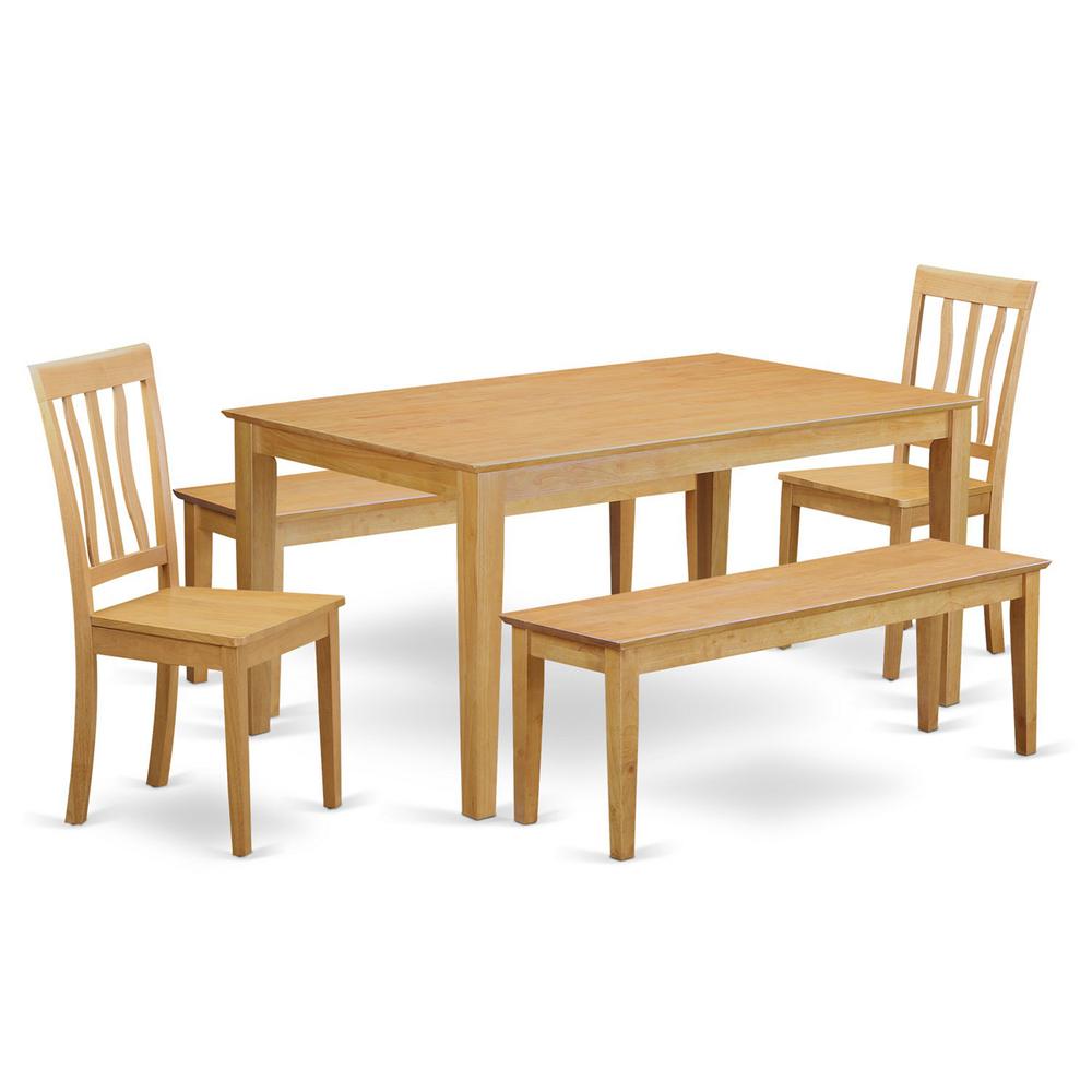 5  Pc  Dining  room  set  -  Kitchen  Table  and  2  Kitchen  Chairs  with  2  benches. Picture 2