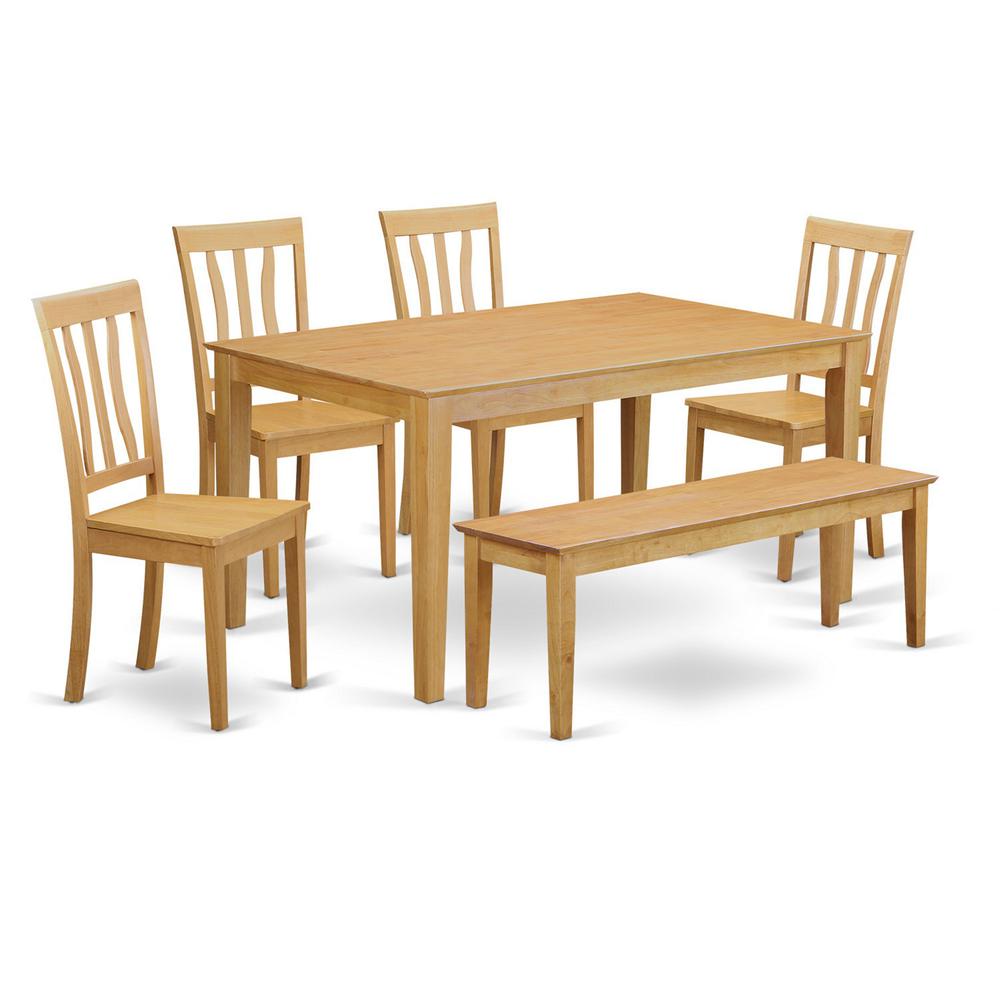 6  PC  Table  and  chair  set  -  Kitchen  dinette  Table  and  4  Dining  Chairs  with  bench. Picture 1