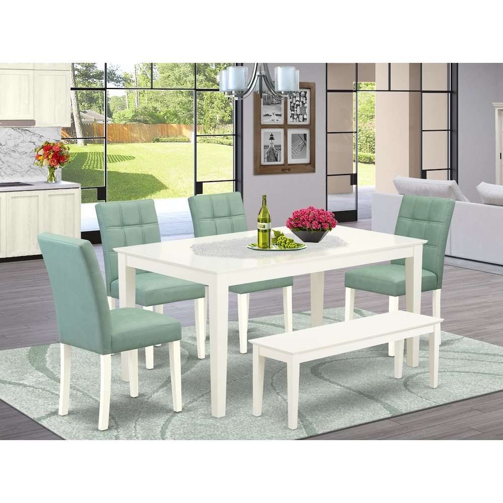 6 Piece Table Set consists A Wood Table. Picture 2