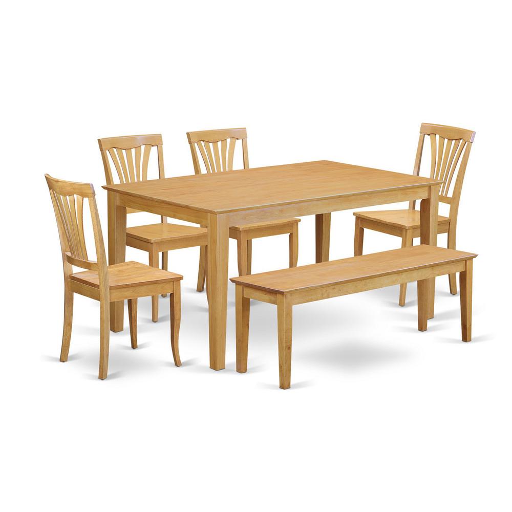 6-Pc  Kitchen  table  set  for  6  -  Kitchen  dinette  Table  and  4  Kitchen  Chairs  with  bench. Picture 2