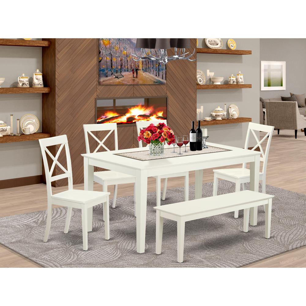 Dining Room Set Linen White, CABO6-LWH-W. Picture 2