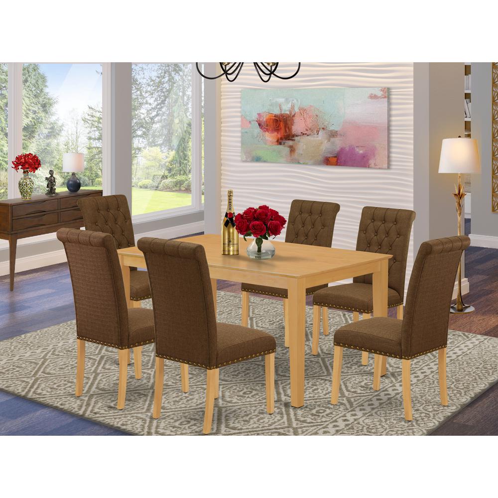 Dining Room Set Oak, CABR7-OAK-18. Picture 2