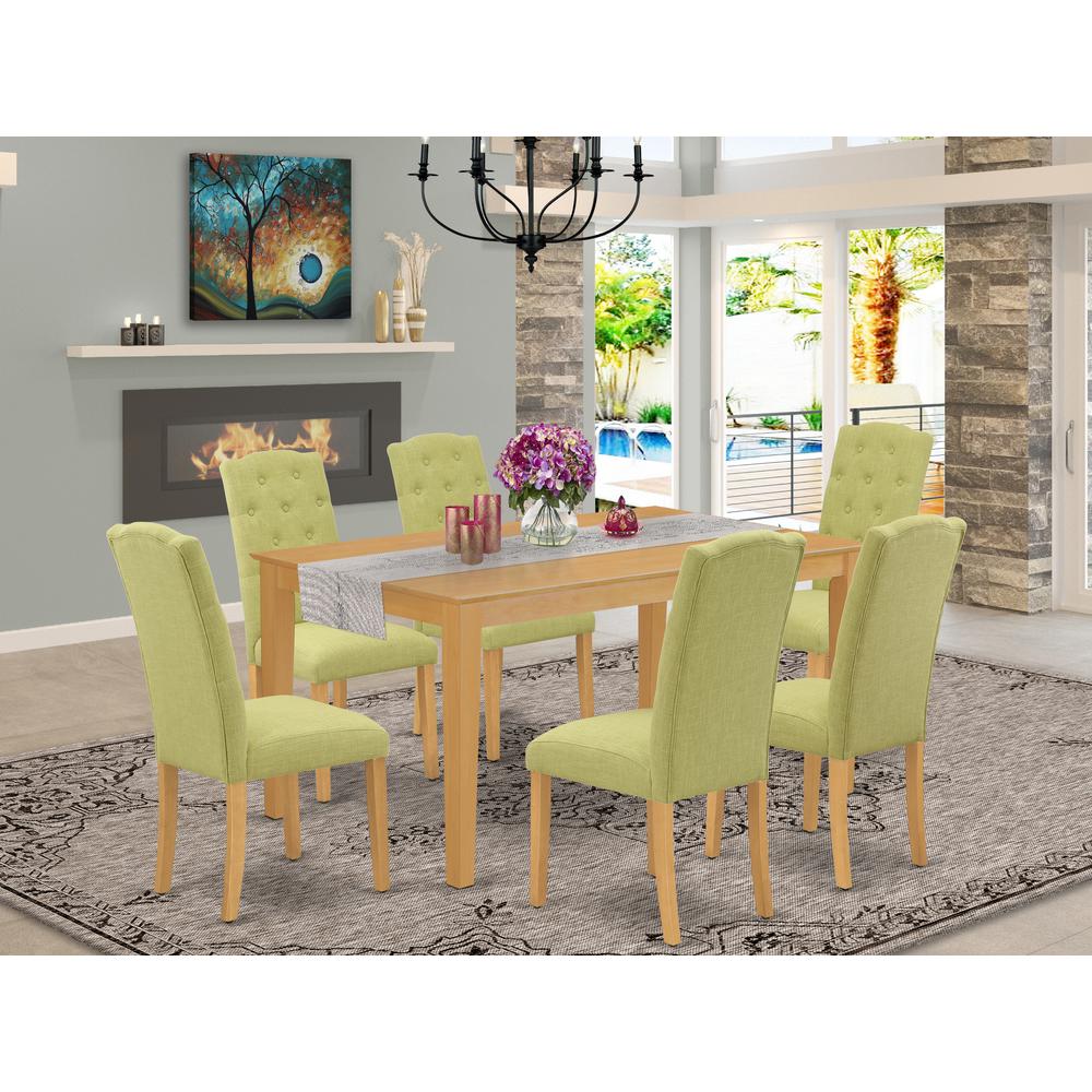 Dining Room Set Oak, CACE7-OAK-07. Picture 2