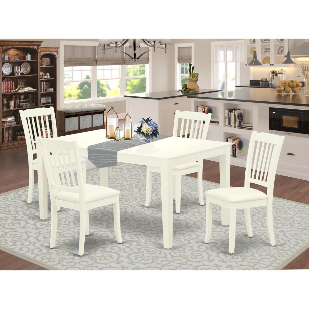 Dining Room Set Linen White, CADA5-LWH-C. Picture 2