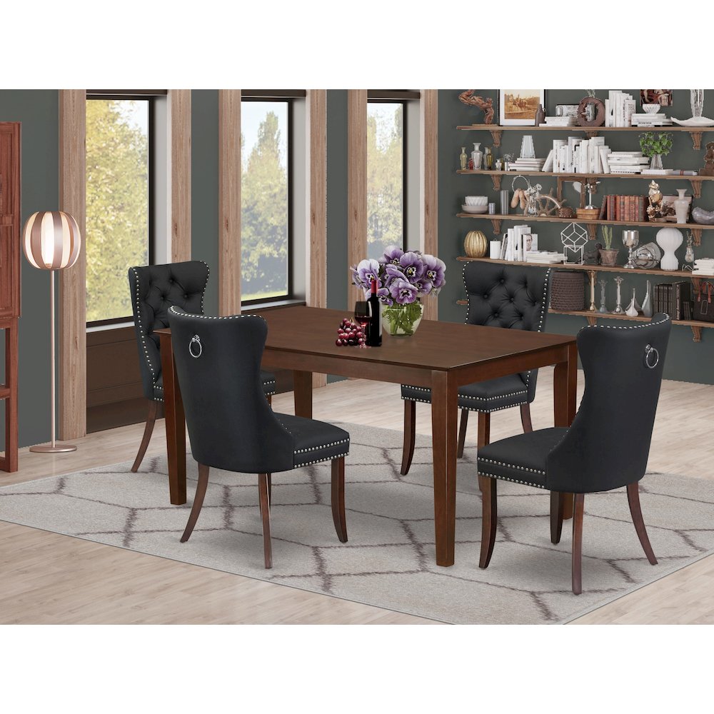 5 Piece Kitchen Table Set Consists of a Rectangle Dining Room Table. Picture 2