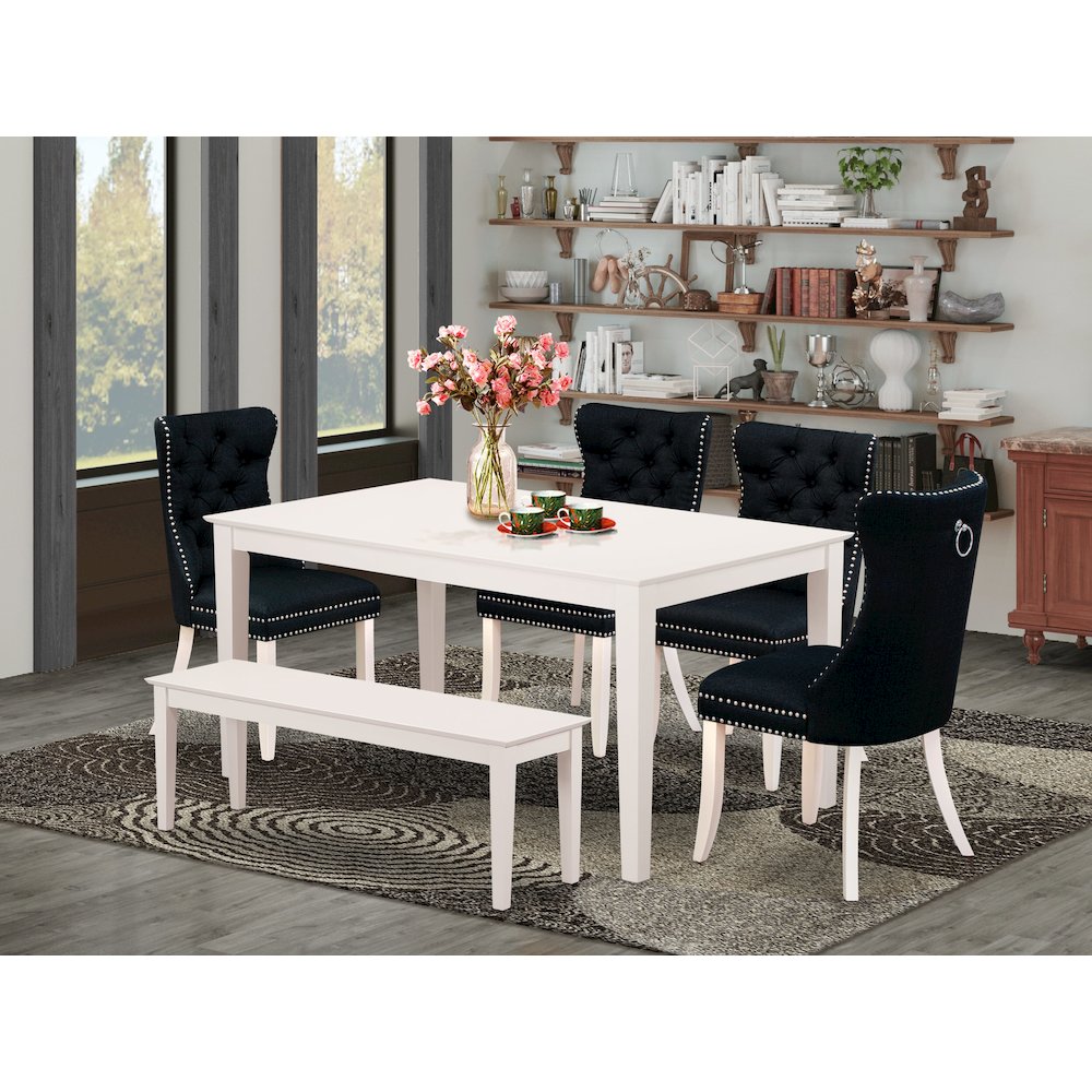 6 Piece Kitchen Table Set Consists of a Rectangle Dining Room Table. Picture 2