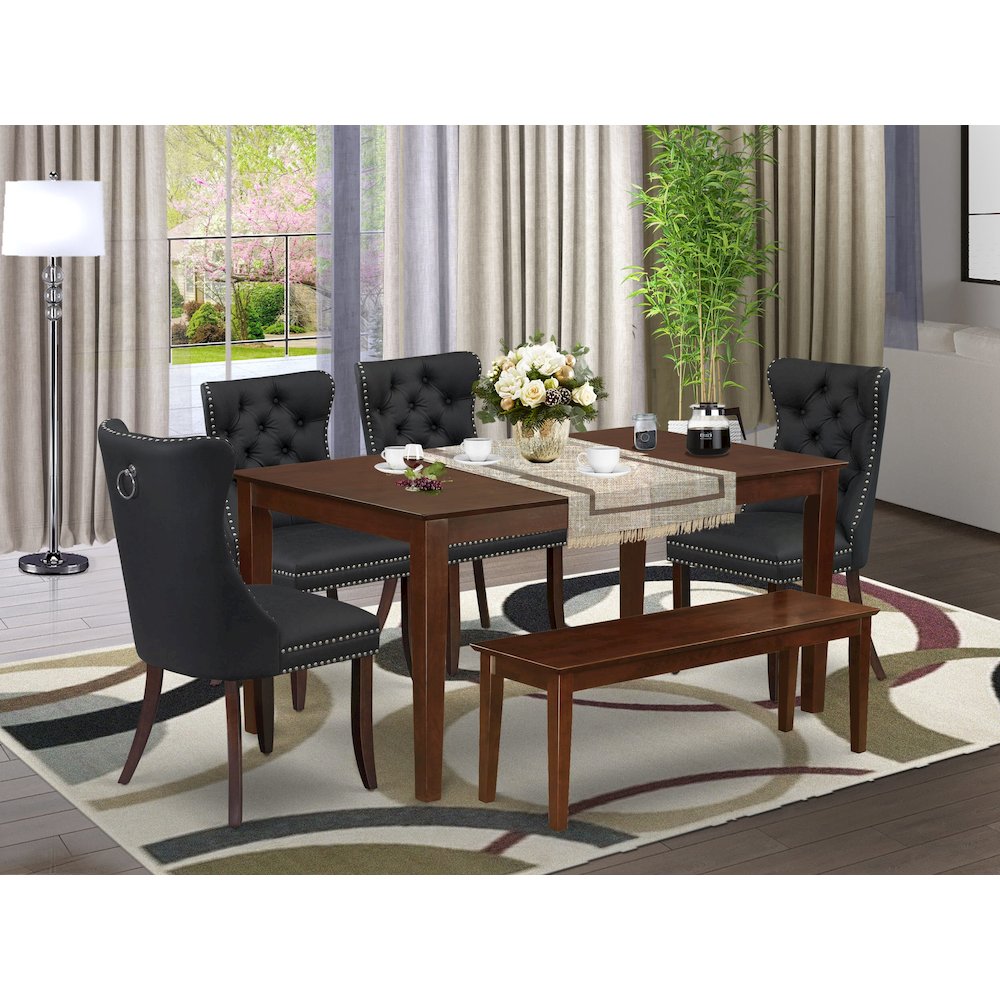 6 Piece Dinette Set Consists of a Rectangle Dining Room Table. Picture 2