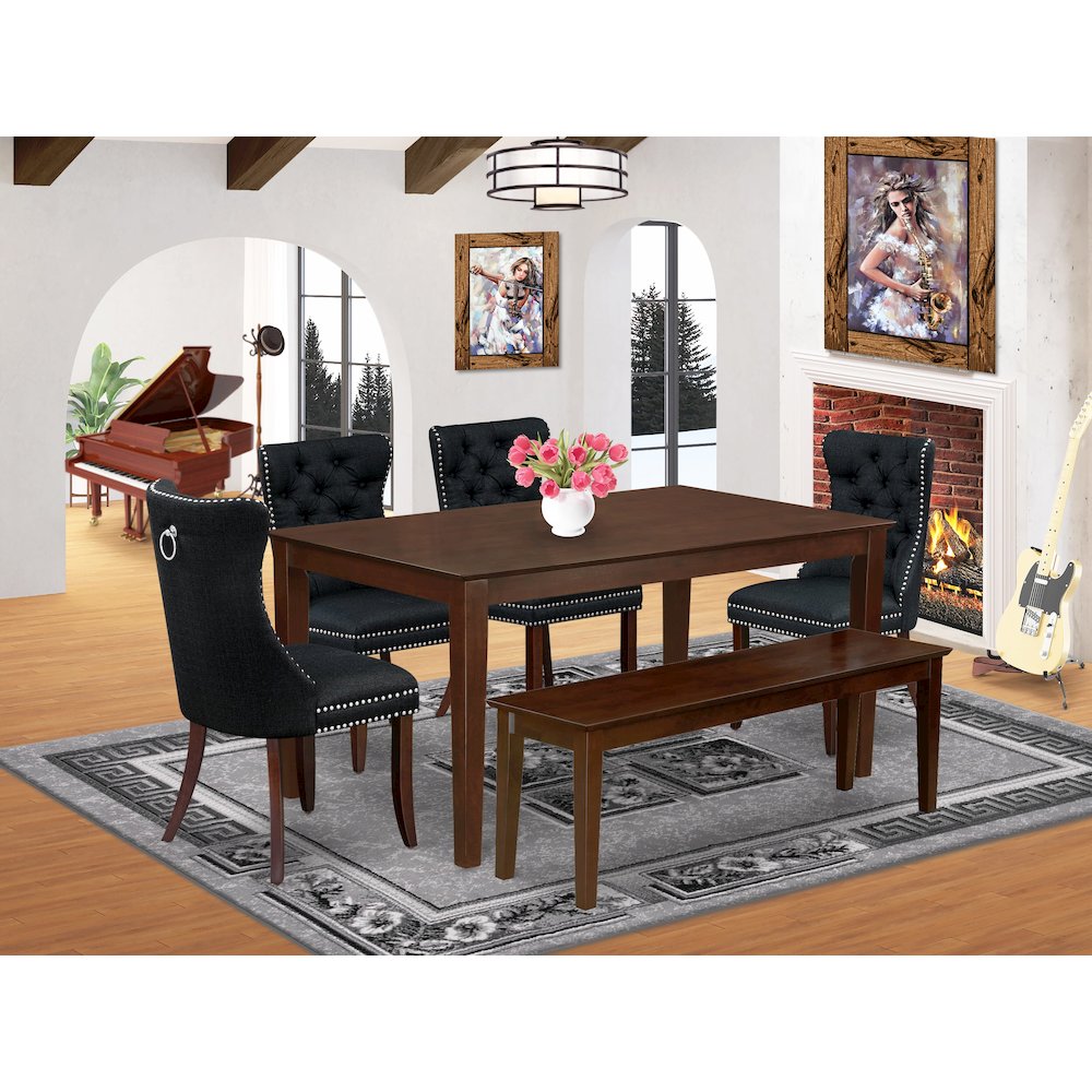 6 Piece Dining Table Set Consists of a Rectangle Kitchen Table. Picture 2