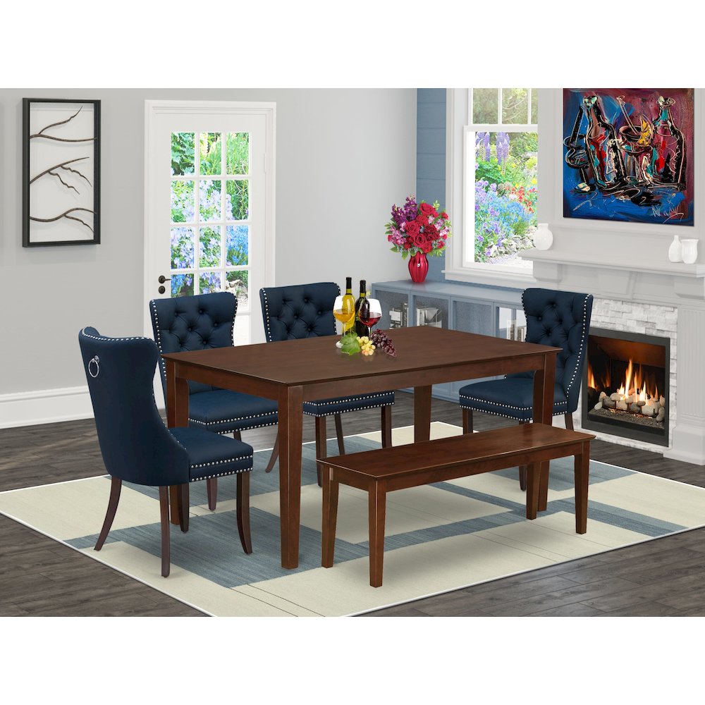 6 Piece Dinette Set Consists of a Rectangle Dining Table. Picture 2