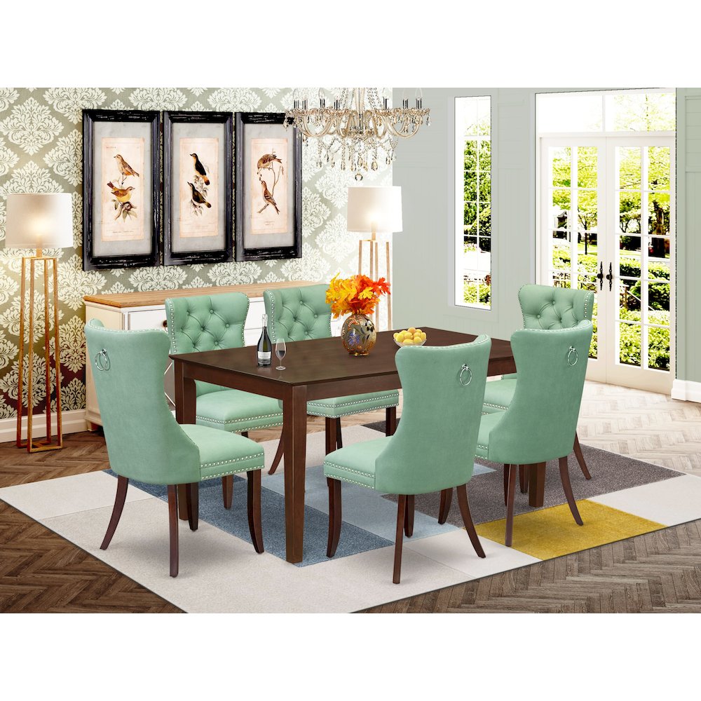 7 Piece Modern Dining Table Set. Picture 2