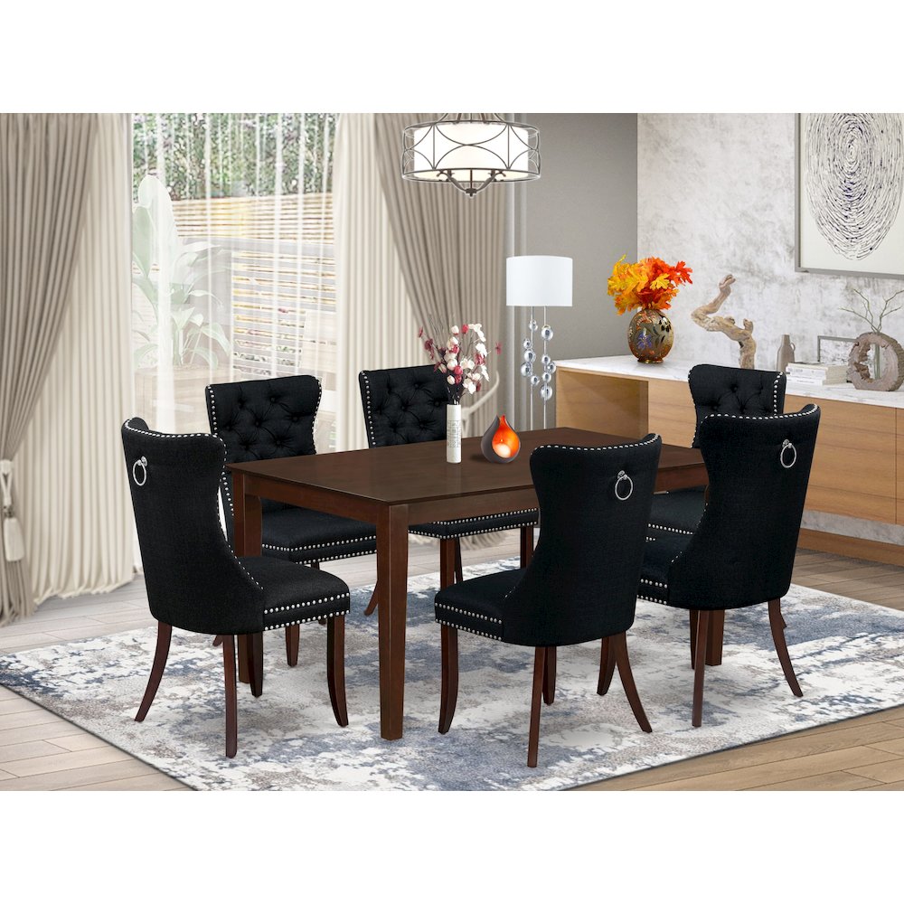 7 Piece Dining Table Set Consists of a Rectangle Kitchen Table. Picture 2