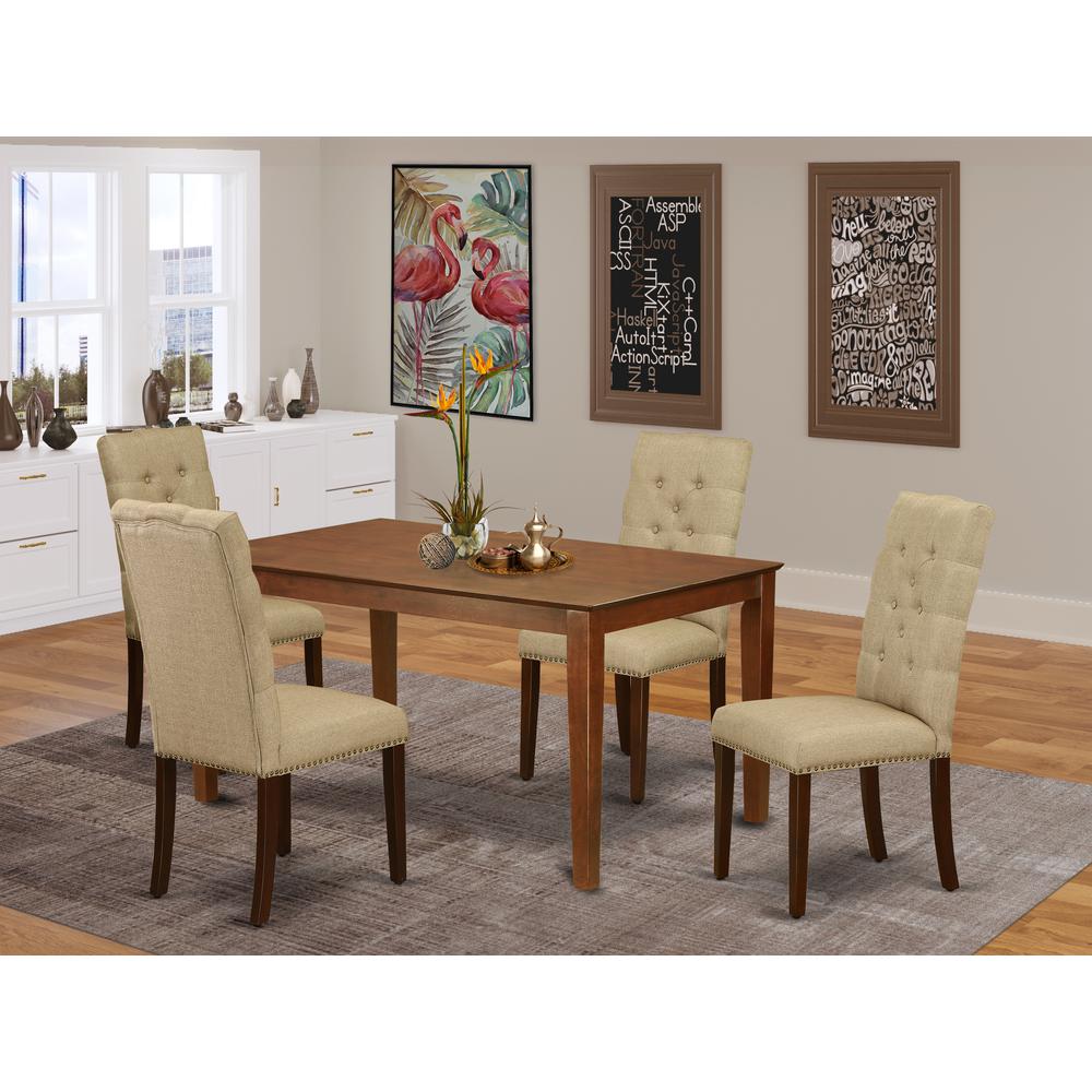 Dining Room Set Mahogany, CAEL5-MAH-16. Picture 2