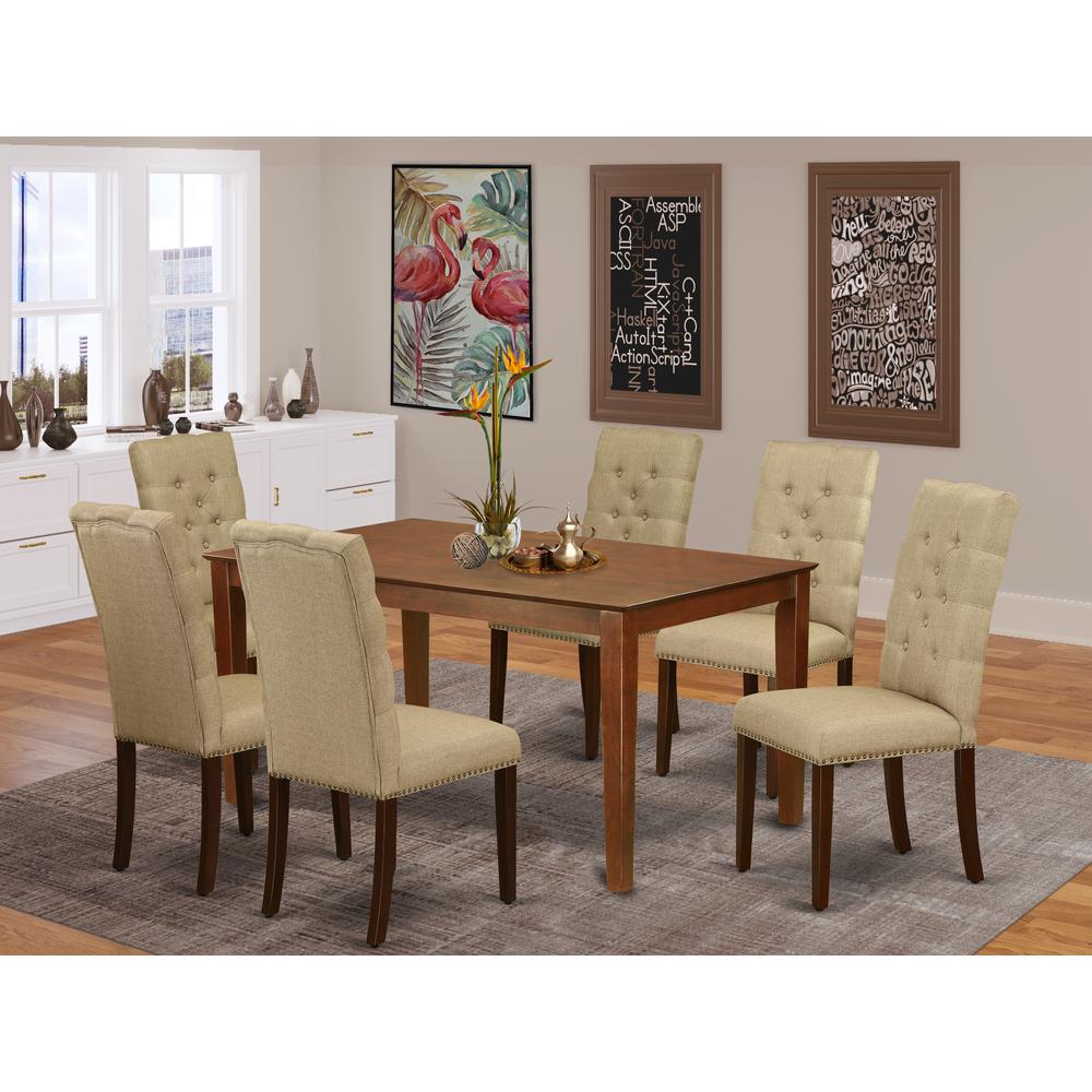 Dining Room Set Mahogany, CAEL7-MAH-16. Picture 2
