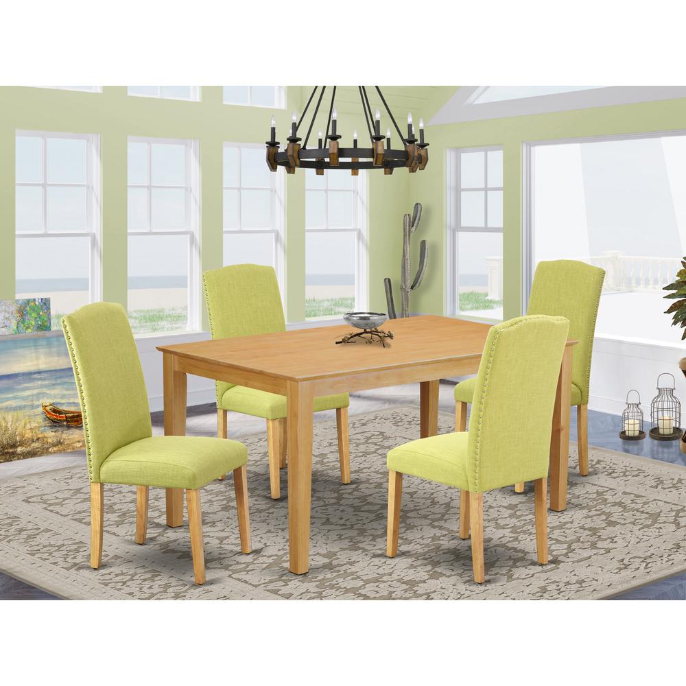 Dining Room Set Oak, CAEN5-OAK-07. Picture 2