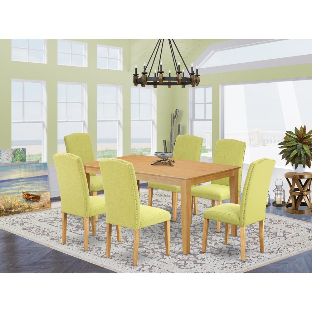 Dining Room Set Oak, CAEN7-OAK-07. Picture 2