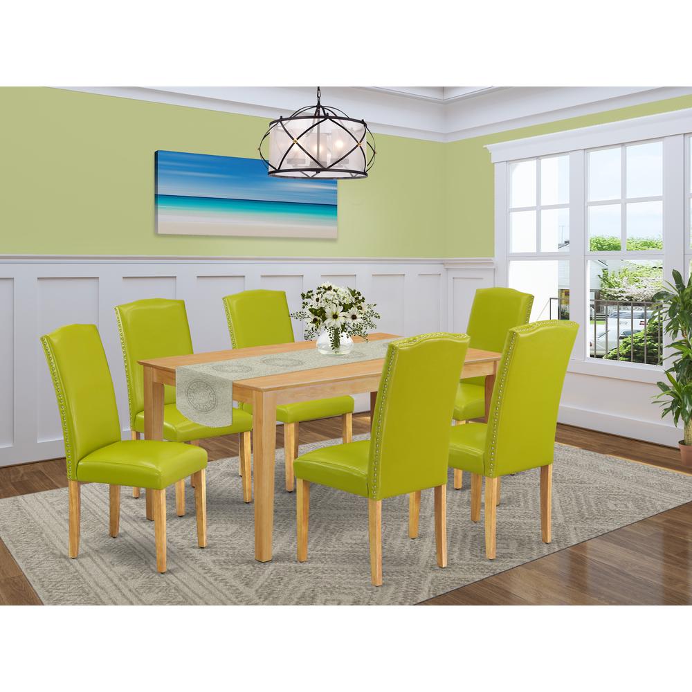 Dining Room Set Oak, CAEN7-OAK-51. Picture 2