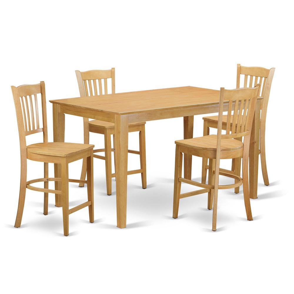 5  PC  counter  height  pub  set  -  high  top  Table  and  4  counter  height  Chairs.. Picture 1
