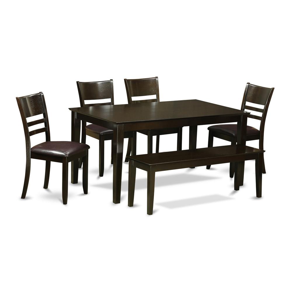 6  PC  Dining  set  with  bench-  Table  and  4  Dining  Chairs  and  Bench. Picture 1