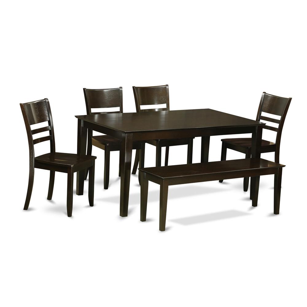 6-Pc  Dining  room  set  with  bench  -  Dining  Table  and  4  ding  room  Chairs  and  Bench. Picture 1