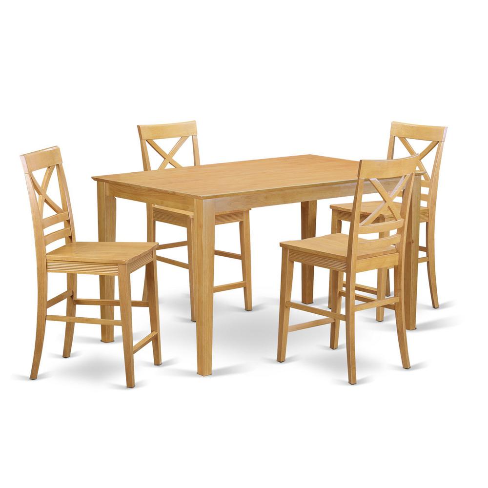5  Pc  counter  height  pub  set  -  high  Table  and  4  bar  stools.. Picture 2