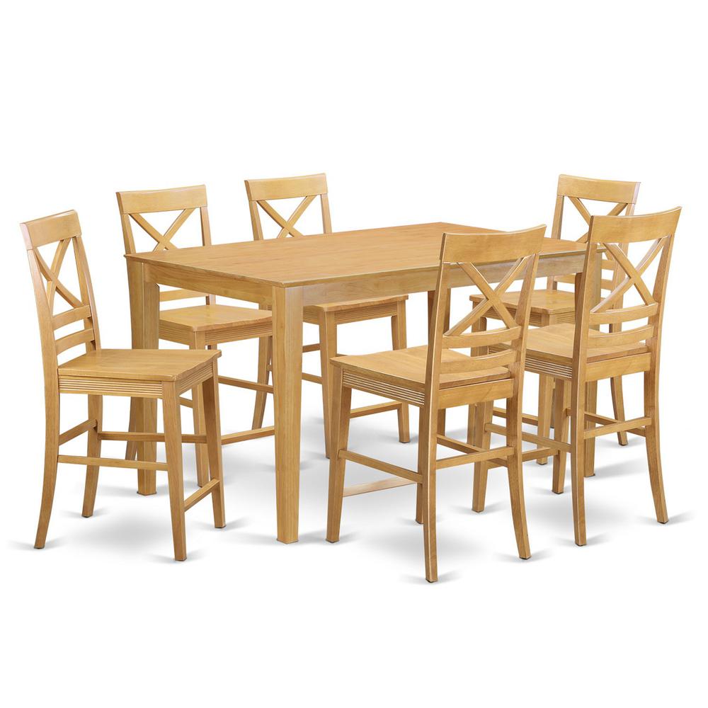 7  PC  counter  height  Table  and  chair  set  -  Table  and  6  high  Chairs.. Picture 2