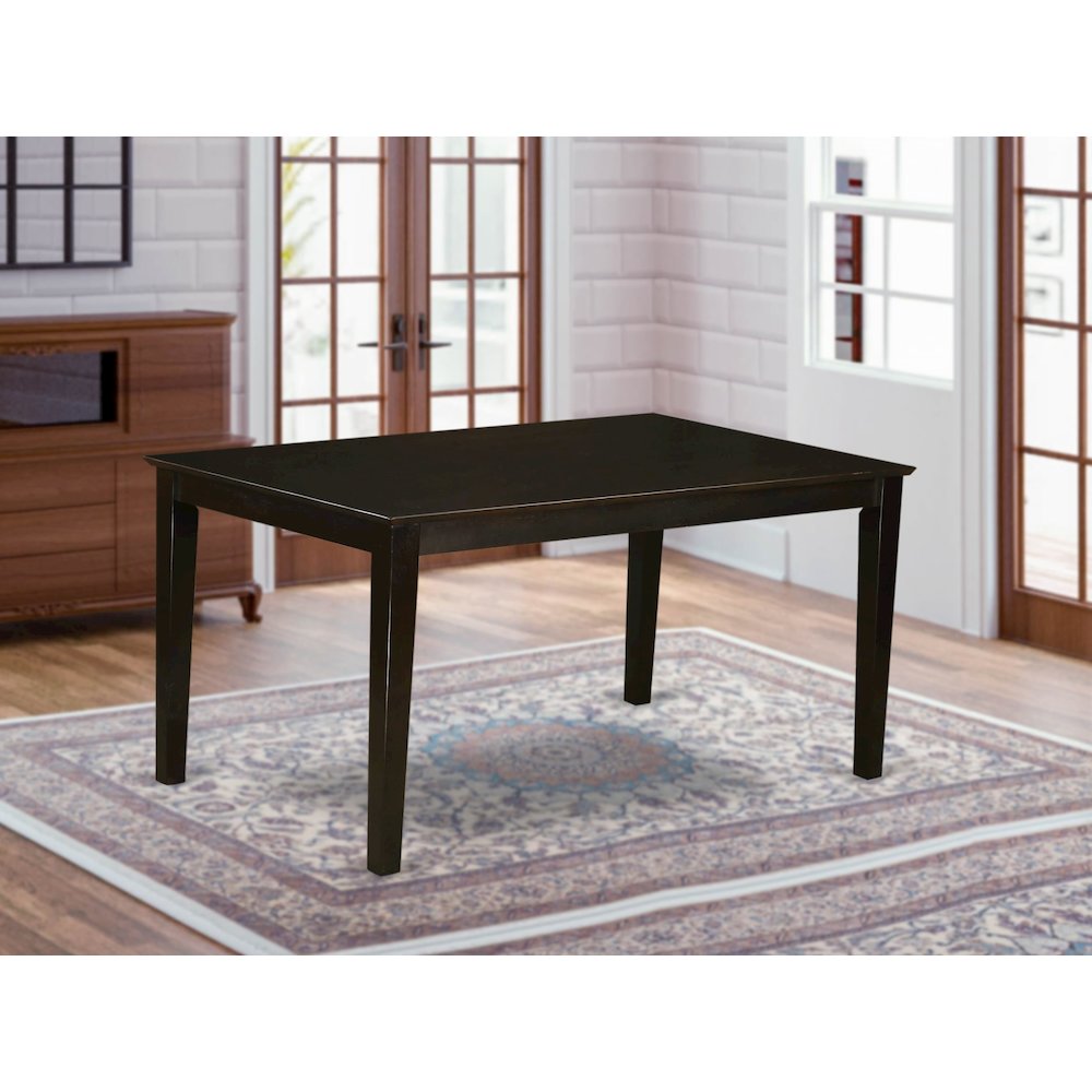 Capri  Rectangular  dining  table  36"x60"  with  solid  wood  top  In  Cappuccino  Finish. Picture 2