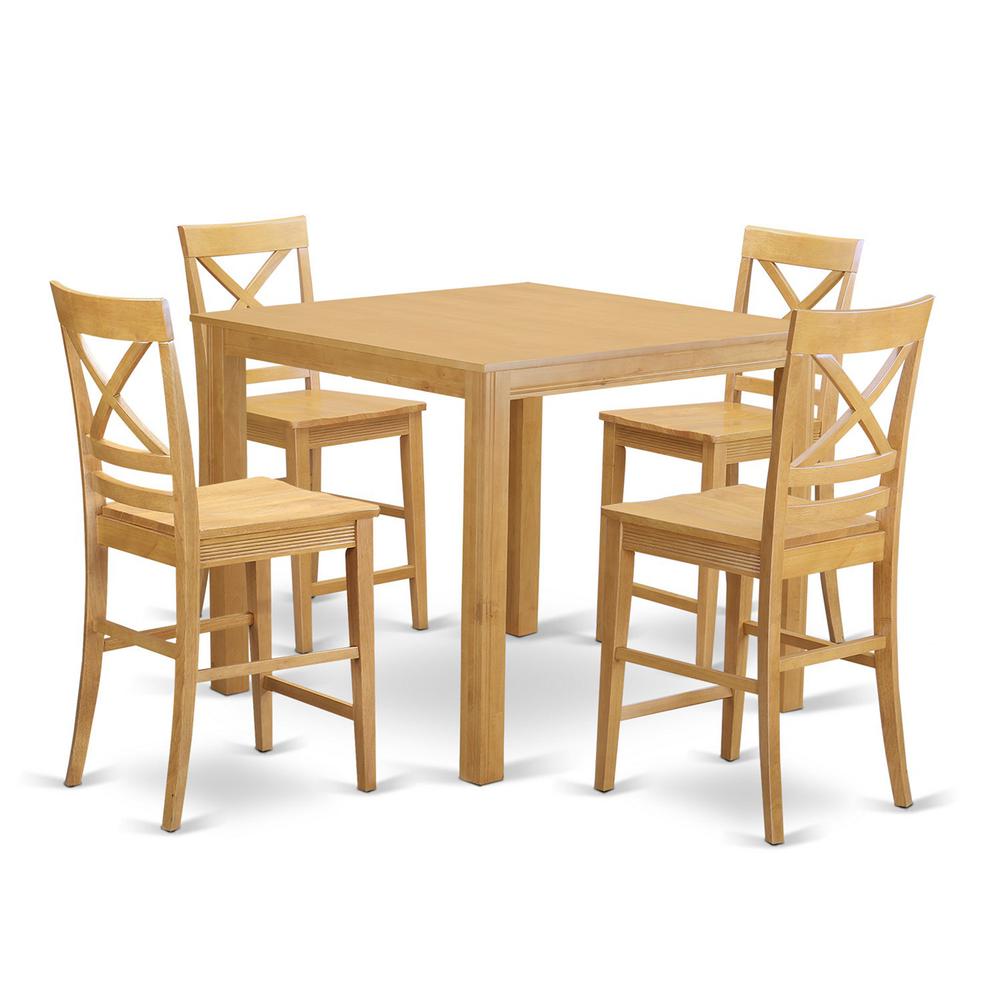 5  Pc  counter  height  pub  set  -  Dining  Table  and  4  bar  stools.. Picture 1